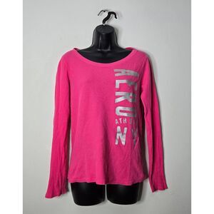 Aeropostale Y2K Thermal Top Size Large Pink Long Sleeve